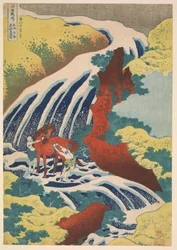 Yoshitsune-Fälle, aus der Serie Berühmte Wasserfälle in verschiedenen Provinzen